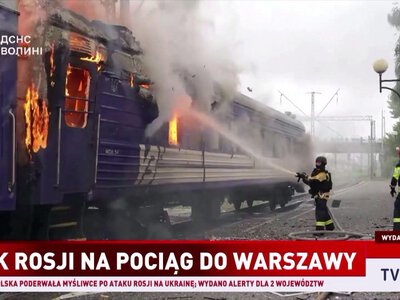 Ukraina. Drony uderzyły w pociąg i ciężarówkę przy polskiej granicy