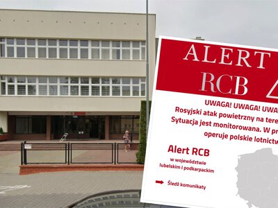 Uczniowie w Zamościu zeszli do piwnic. Ewakuacja po zawyciu syren
