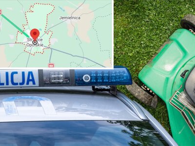 Koszmar w okolicach Strzelec Opolskich. Dwulatek włożył nóżkę pod pracującą kosiarkę. Amputacja