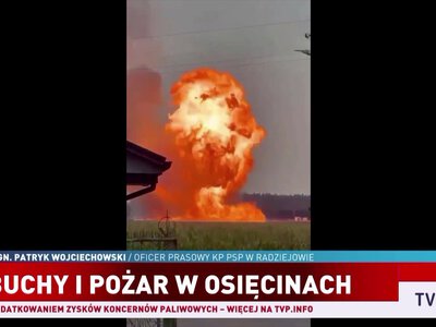 Eksplozji w rejonie suszarni zboża w miejscowości Osięciny