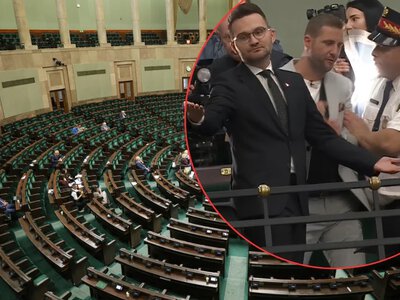 Incydent w Sejmie. Kłeczek przerwał wywiad, reagowała Straż Marszałkowska