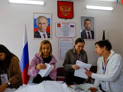 Fikcja wyborcza na okupowanych ziemiach. Kallas zapowiada twarde sankcje UE