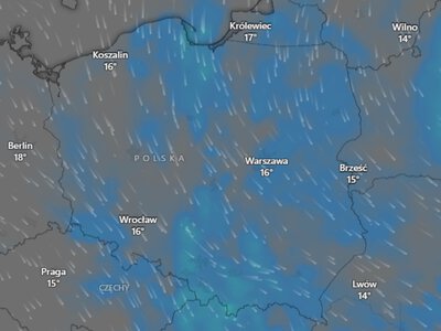 IMGW prognozuje deszcz, burze i silny wiatr. Porywy osiągną nawet 80 km/h