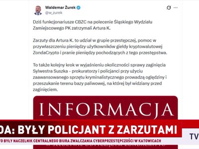 Były policjant Artur K. kolejnym zatrzymanym w aferze Zondacrypto