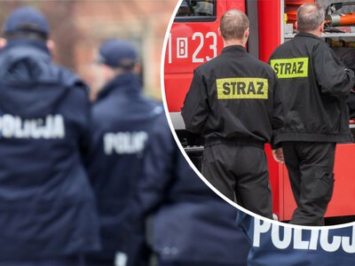 Służby pod Stargardem, droga zablokowana. Policjanci odkryli spalone ciało w aucie