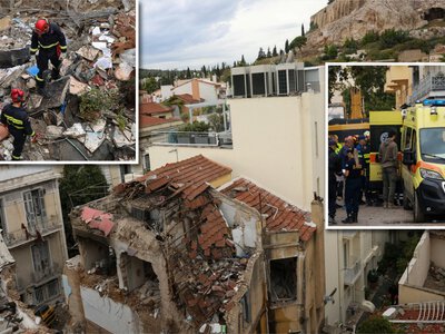 Wybuch w sercu Aten. Młodzi turyści wśród ofiar tragedii. Budynek runął jak domek z kart