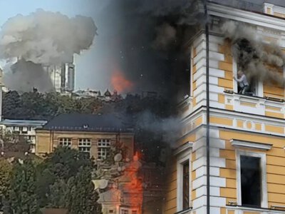 Wybuch w centrum Kijowa. Ludzie musieli uciekać przez okna