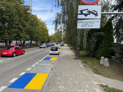 Co oznaczają żółto-niebieskie miejsca na ulicach? Jest ich coraz więcej