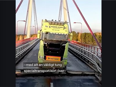Most wygiął się pod 100-tonową ciężarówką. Najdziwniejsze jest to, że miała zezwolenie