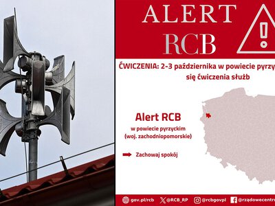 Ćwiczenia służb. Mieszkańcy otrzymają alert RCB