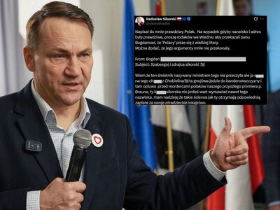 Do Sikorskiego napisał pan Bogdan. Minister ujawnił treść maila: ja sr*** na tego c…