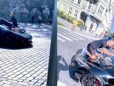 Jeździł z pieszym na masce. Kuriozalna sytuacja na ulicach Szczecina