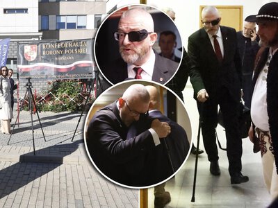 Grzegorz Braun o lasce w sądzie. Gdy polityk przemawiał zagłuszali go hymnem Rosji i…