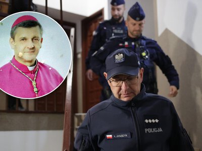 Nocna awantura w parafii w Grojcu. Biskup ewakuowany przez policję bocznym wyjściem. Ty tchórzu