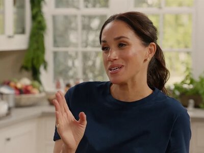 Meghan gotuje i zapowiada niespodzianki. W tle widać jej domową kuchnię