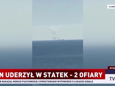 Statek na Morzu Czarnym trafiony dronem