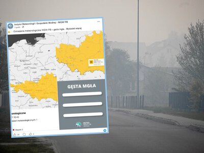 Gęsta mgła nad Polską. IMGW ostrzega mieszkańców ośmiu województw