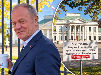 Tablica czeka na Tuska pod Belwederem za rumakowanie. „Polacy czekają na 5,19 zł z…