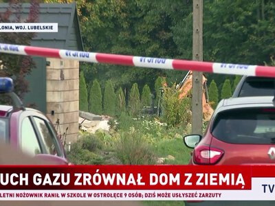 Lubelskie: wybuch gazu zniszczył dom