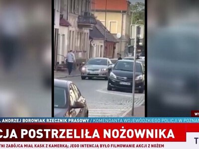 Policjanci w Szamotułach postrzelili nożownika