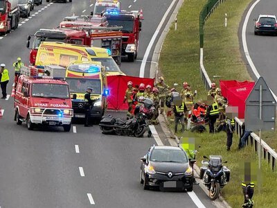 Tragedia na drodze ekspresowej. Nie żyje motocyklista
