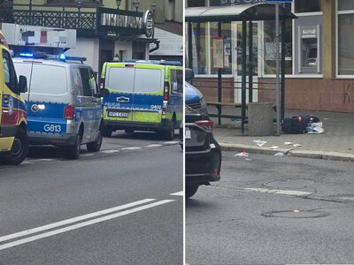 Strzały w Nowym Sączu. Nie żyje mężczyzna, który ruszył z nożem