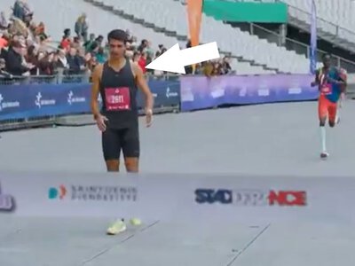 Pewnie prowadził i stanął przed metą. Oddał wygraną rywalowi