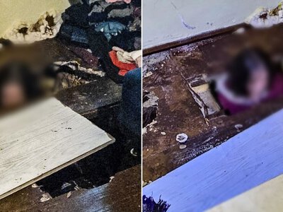 Utknęła w zarwanej podłodze. Wezwała policję, bo... nie dostała alkoholu