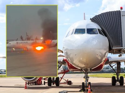 Chwile grozy na lotnisku w Peru, seria incydentów. Samolot stanął w ogniu