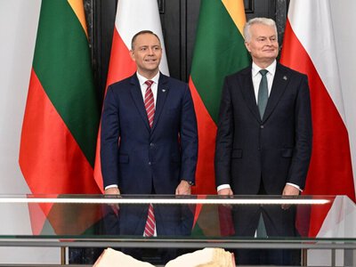 Nawrocki po spotkaniu z Nausėdą. Rosja głównym zagrożeniem regionu