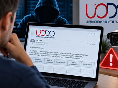 Fałszywe pismo z UODO. Oszuści polują na kamery