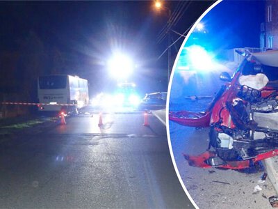 Pasażer ranny, a kierowca w stanie krytycznym. Auto w ułamku sekundy zamieniło się w kupę złomu [WIDEO]