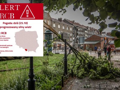 Silny wiatr nadciąga nad Polskę. RCB ostrzega mieszkańców