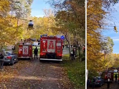 Dramat w lesie pod Krakowem. Walczyli o życie 20-latka. Śmigłowiec lądował na polanie