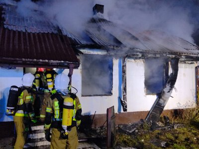 Nocny pożar domu jednorodzinnego. Strażacy znaleźli ciało kobiety