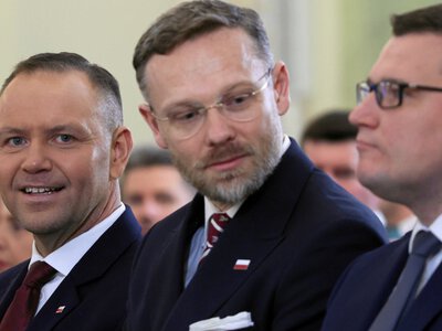 Proces Nawrockiego z Onetem. Bogucki o zeznaniach świadka: Próba przerzucenia winy na ochroniarza