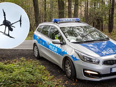 Dron spadł nieopodal Elbląga. Na miejscu kontrterroryści