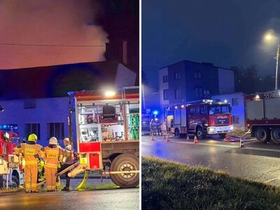 Wielki pożar w Kalwarii Zebrzydowskiej. Na miejscu liczne zastępy strażaków