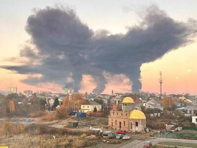 Apokaliptyczny widok. Rosyjska rafineria w ogniu po ataku dronów